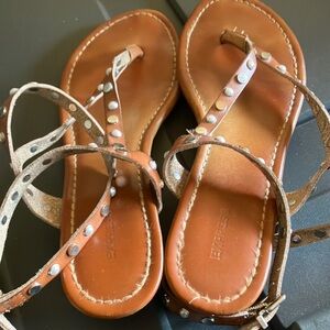 Express Brown Strappy Sandals